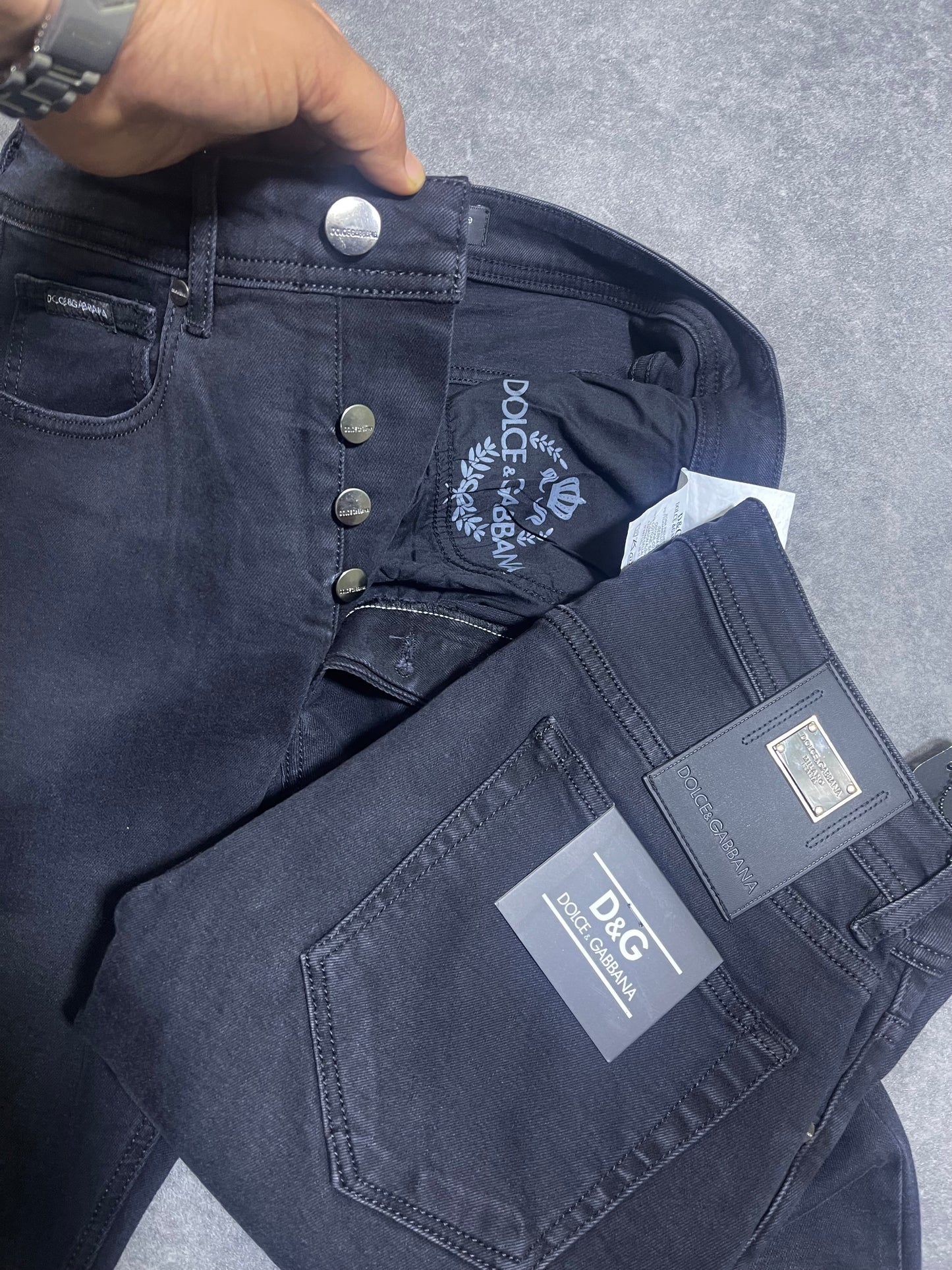 D&G jean noir délavé