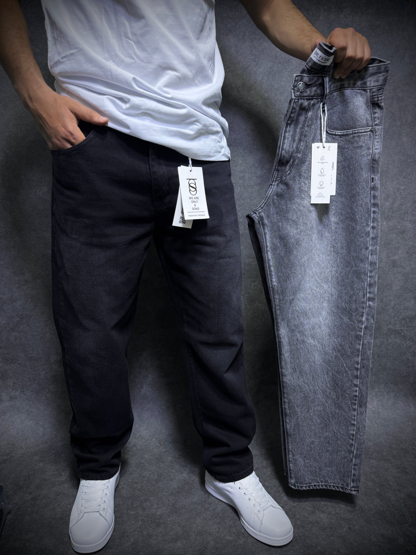 Relaxed jeans délavé