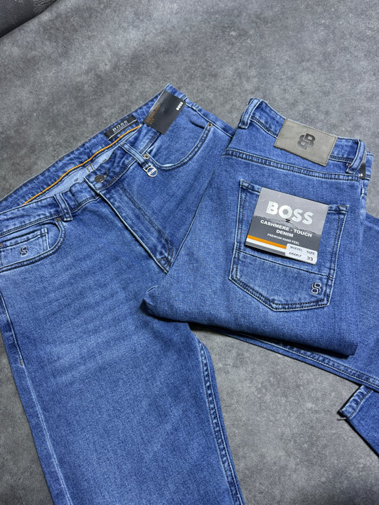 Jean boss bleu delavé